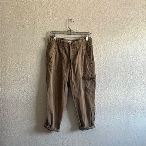 Sonoma Tan Capris Relaxed Fit Jogger Style